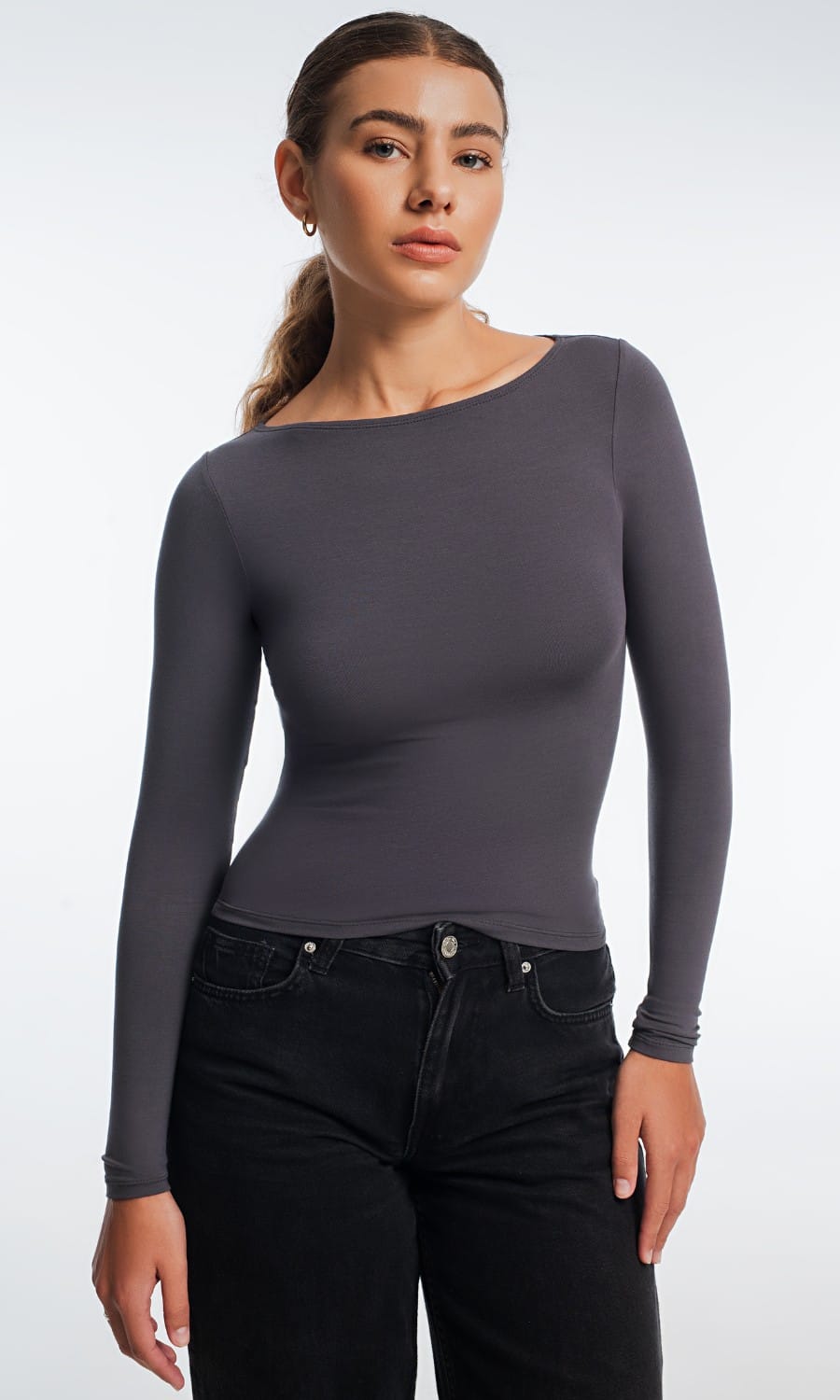 Boat Neck Full Sleeve T-shirt